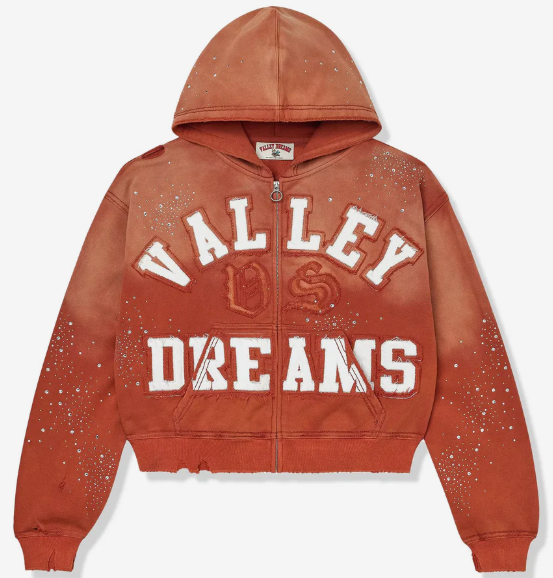 Vale Forever Classico Zip Up Hoodie Orange