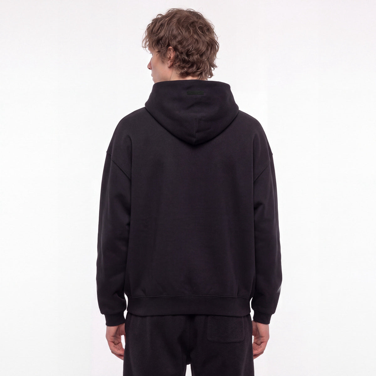 Fear of God Essentials Hoodie FW24 Black Yellow State ADONIO