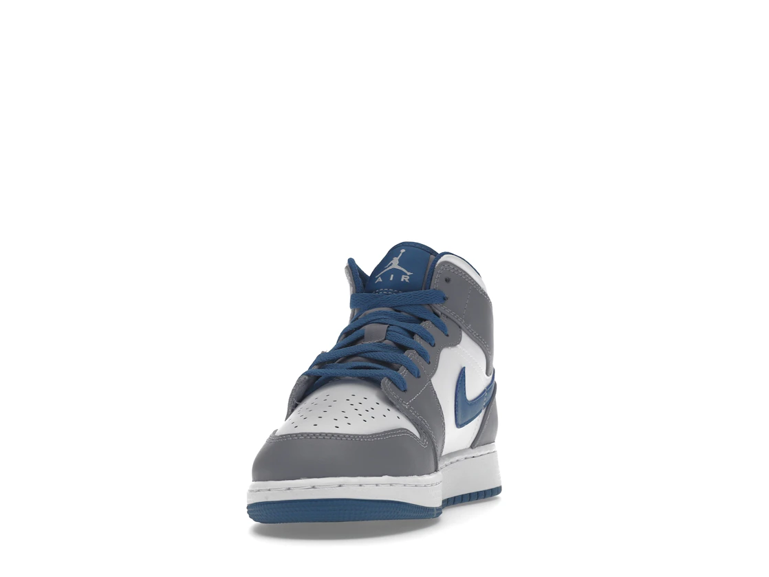 Air Jordan 1 Mid True Blue Cement (GS)