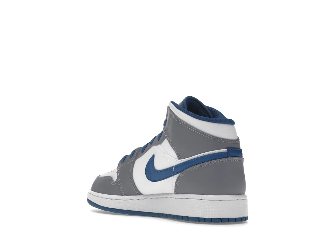 Air Jordan 1 Mid True Blue Cement (GS)