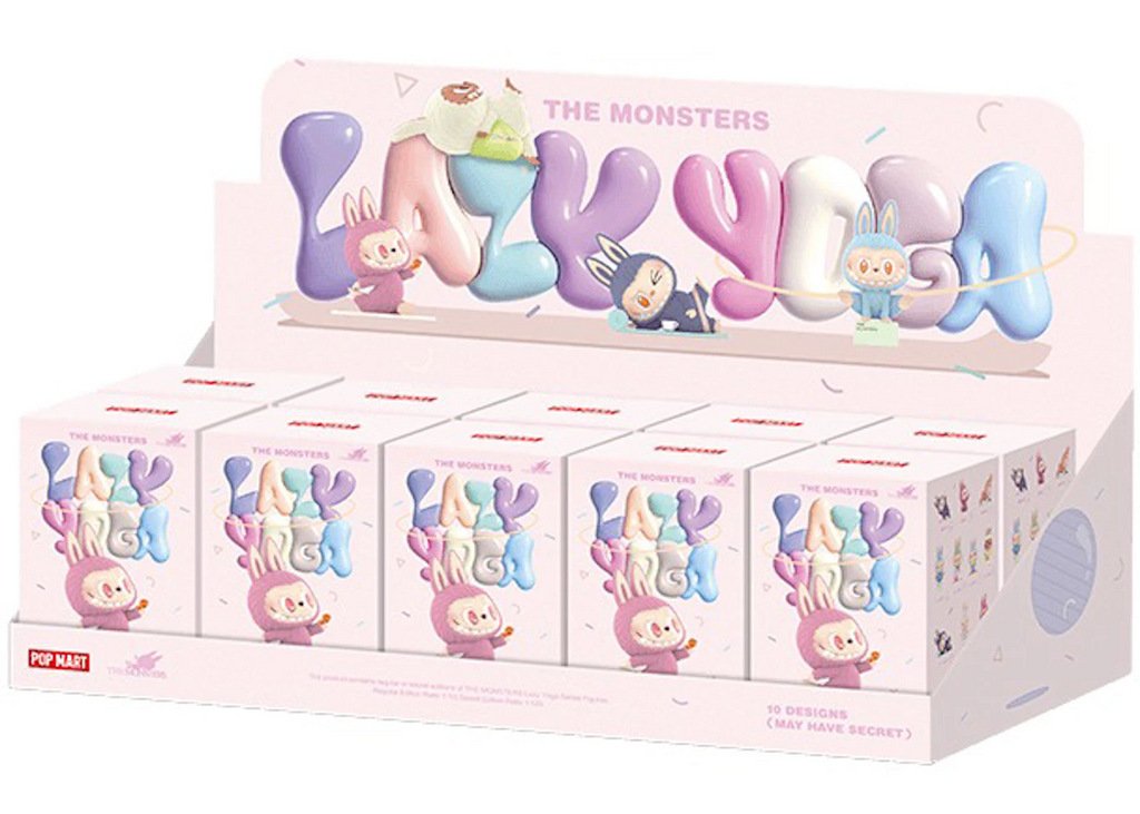 Pop Mart Labubu The Monsters Lazy Yoga Series Figures Sealed Case (10 Blind Boxes)