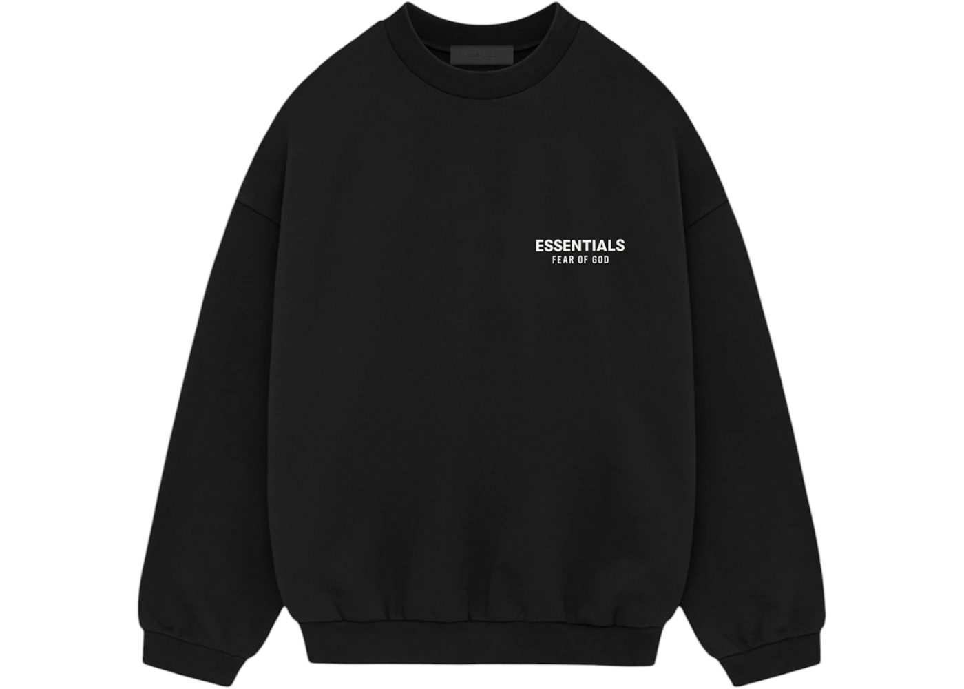 Fear of God Essentials Fleece Crewneck (FW24) Black