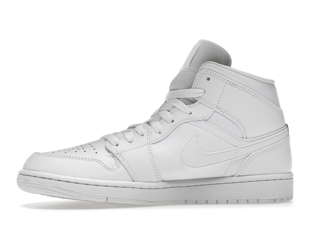Jordan 1 Mid Triple White