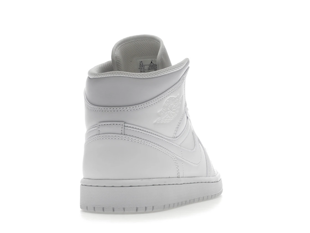 Jordan 1 Mid Triple White