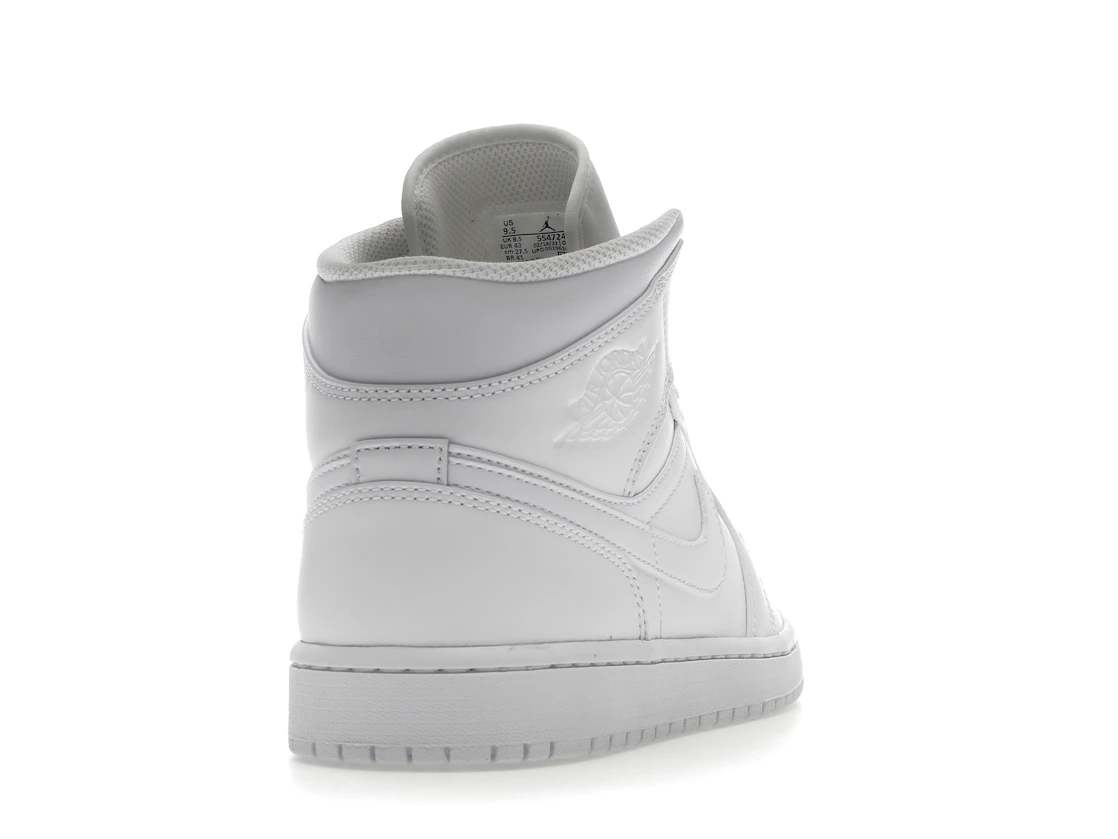 Jordan 1 Mid Triple White