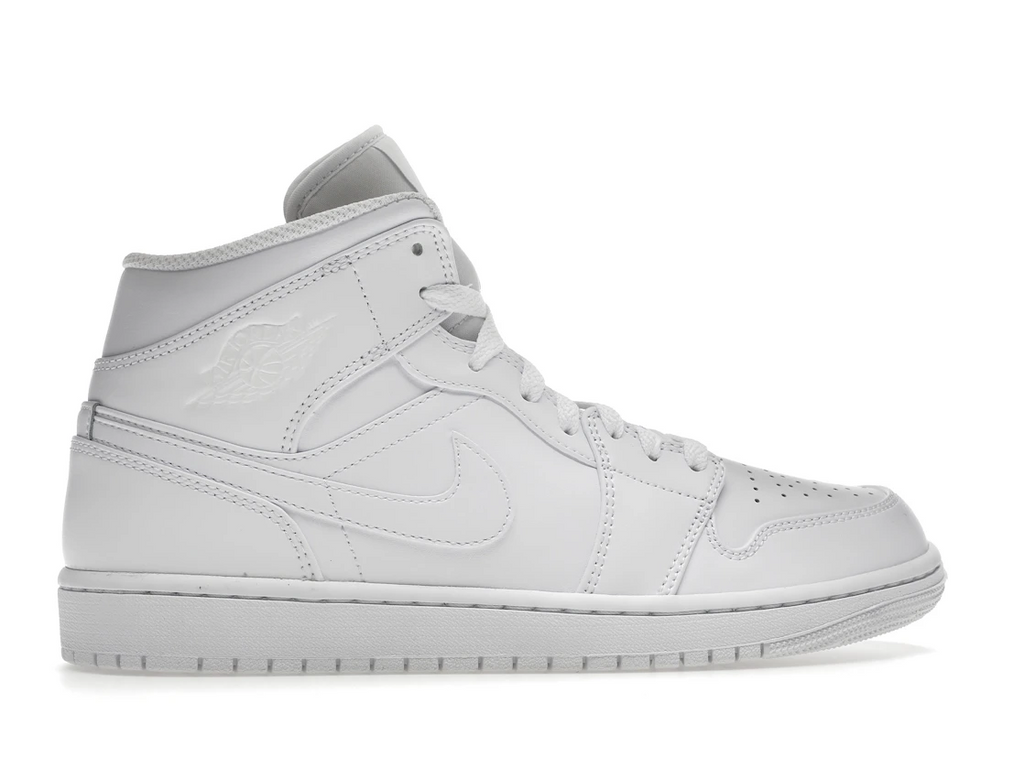 Jordan 1 Mid Triple White