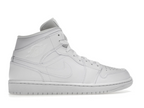 Jordan 1 Mid Triple White