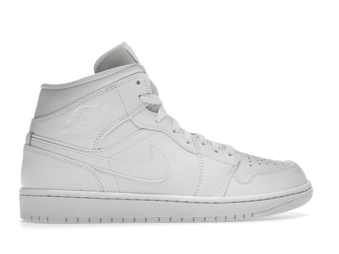 Jordan 1 Mid Triple White