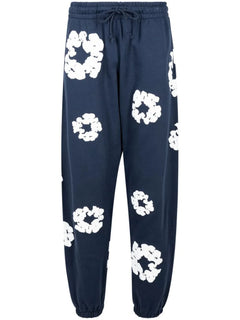 Denim Tears Cotton Wreath Sweatpants Navy/White