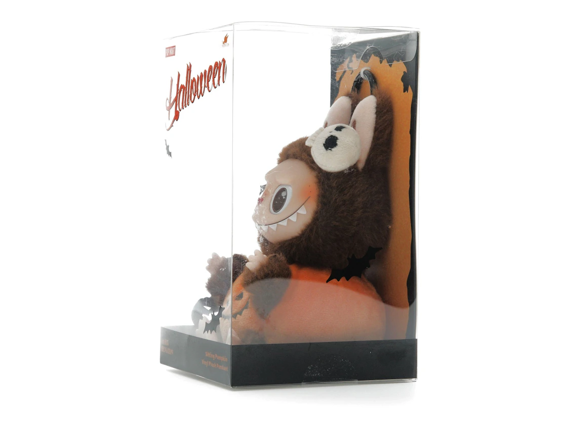 Pop Mart Labubu Happy Halloween Party Series - Sitting Pumpkin Vinyl Plush Pendant