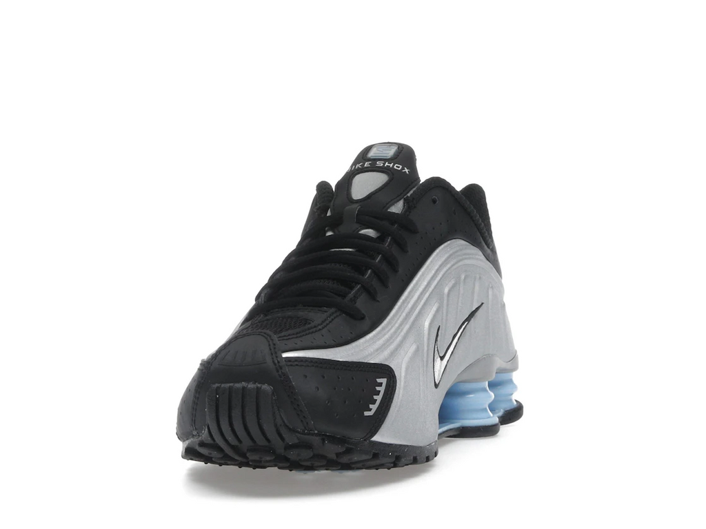 Nike Shox R4 Metallic Silver Black Psychic Blue