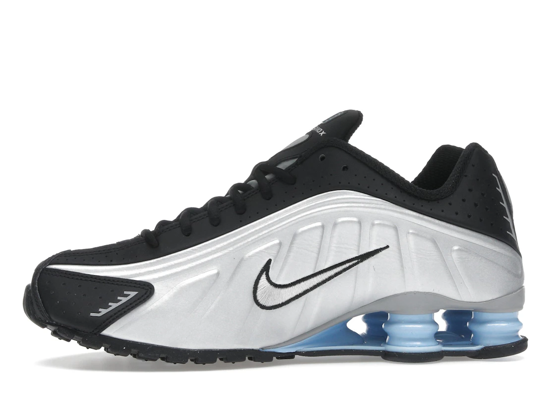Nike Shox R4 Metallic Silver Black Psychic Blue