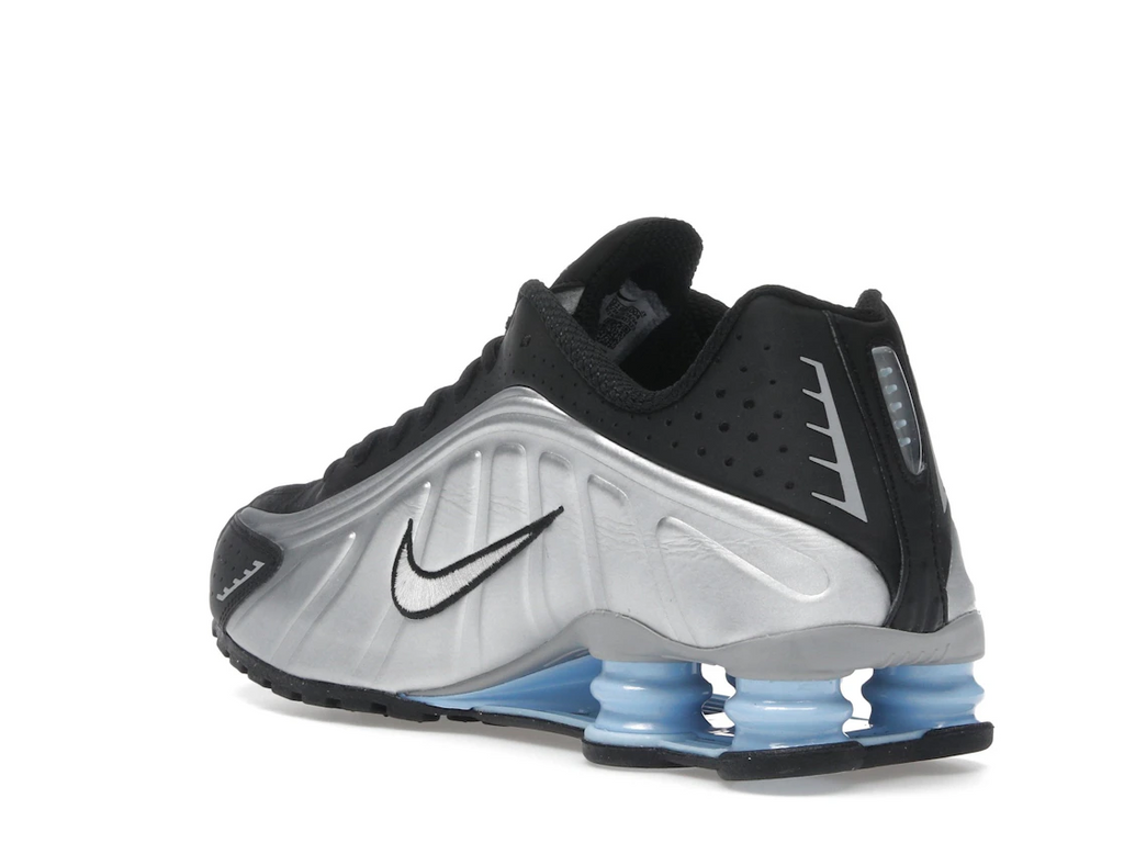 Nike Shox R4 Metallic Silver Black Psychic Blue