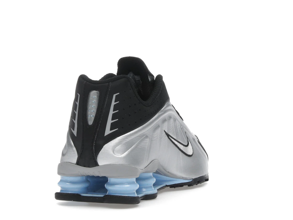 Nike Shox R4 Metallic Silver Black Psychic Blue