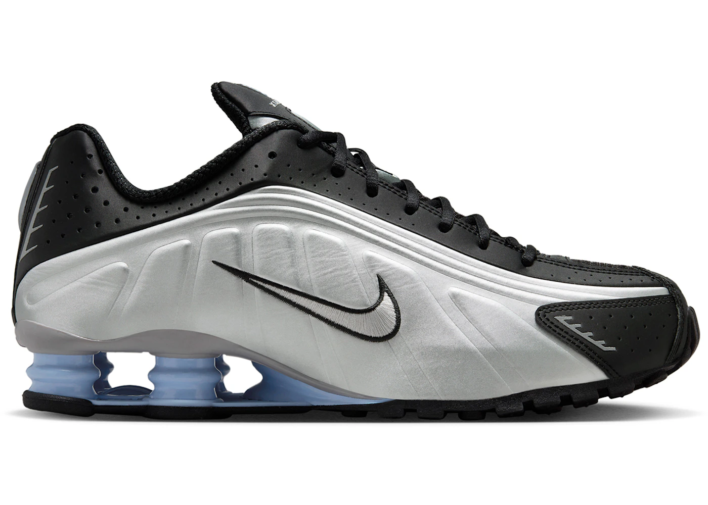 Nike Shox R4 Metallic Silver Black Psychic Blue
