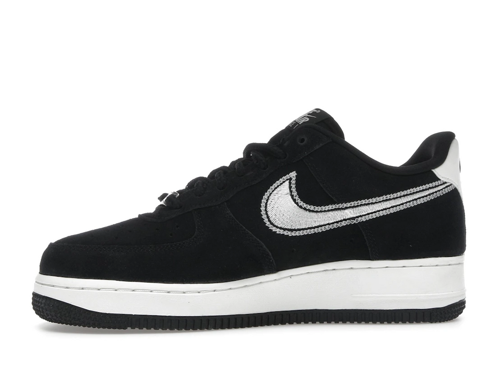 Nike Air Force 1 Low '07 LV8 Black Sail Embroidered Swoosh