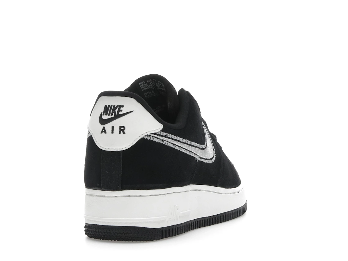 Nike Air Force 1 Low '07 LV8 Black Sail Embroidered Swoosh