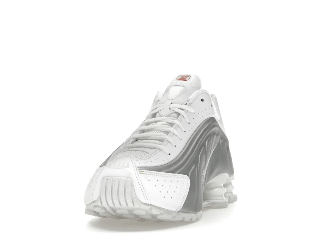 Nike Shox R4 White Bright Crimson Metallic Silver