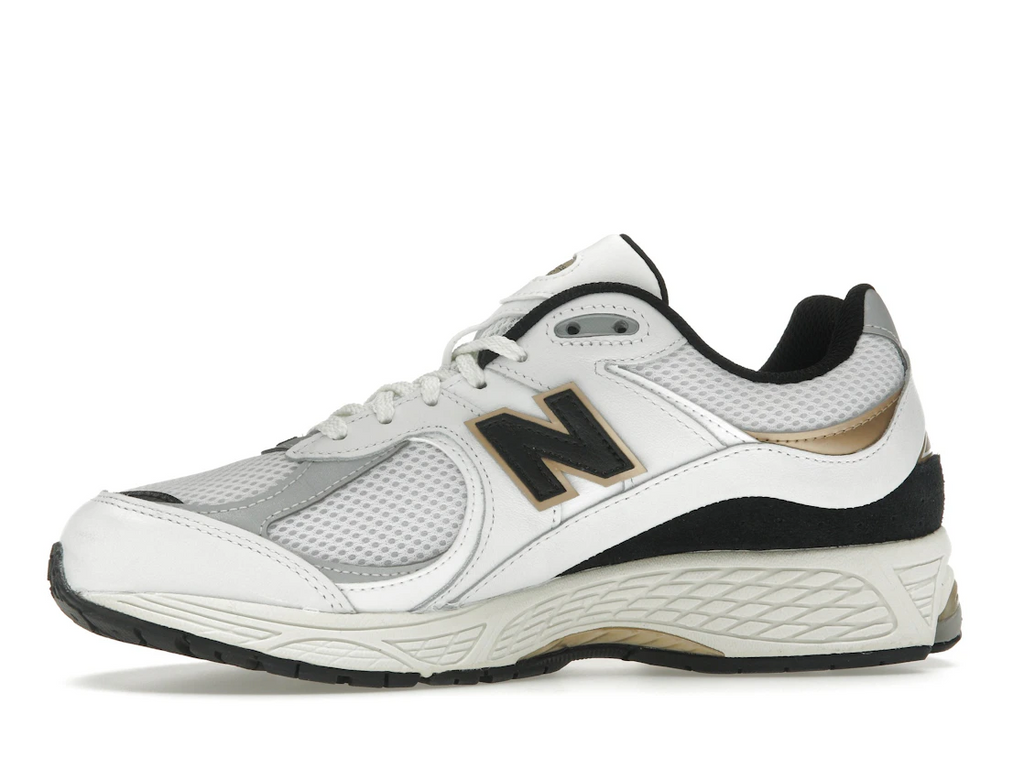 New Balance 2002R White Black Gold Metallic