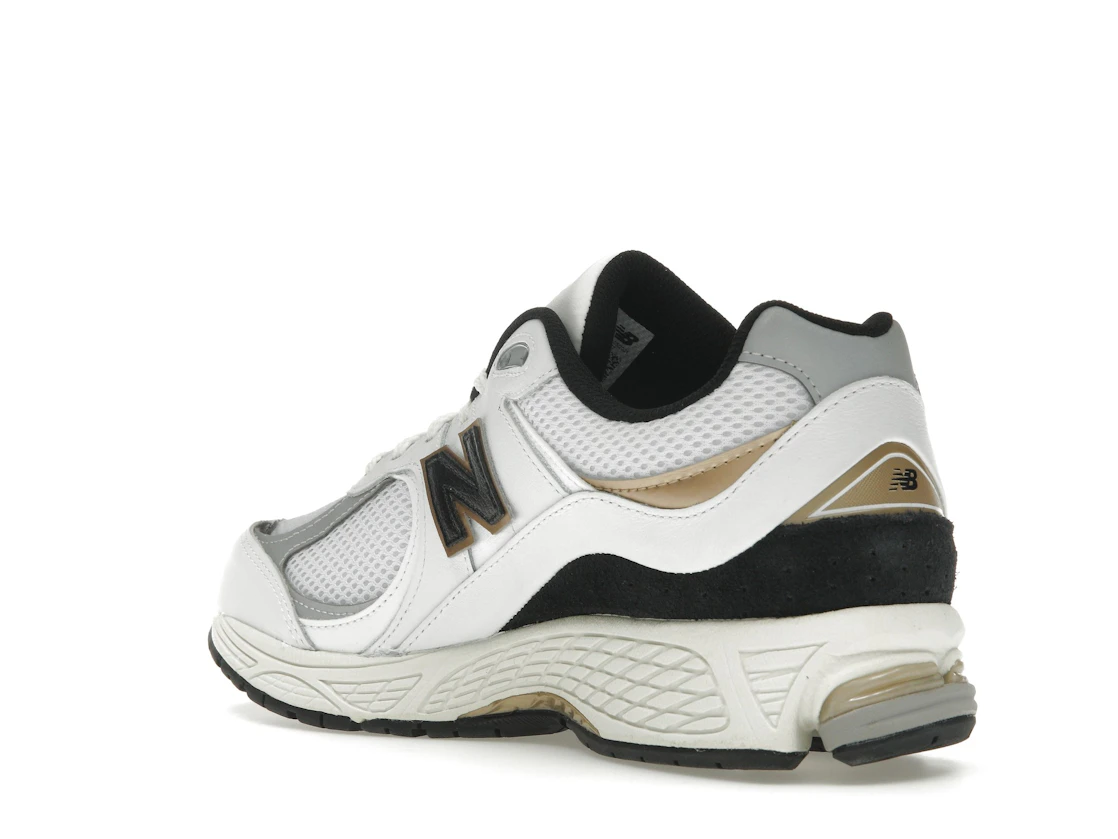 New Balance 2002R White Black Gold Metallic