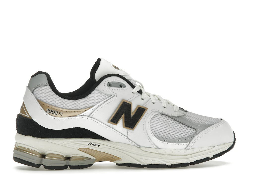 New Balance 2002R White Black Gold Metallic