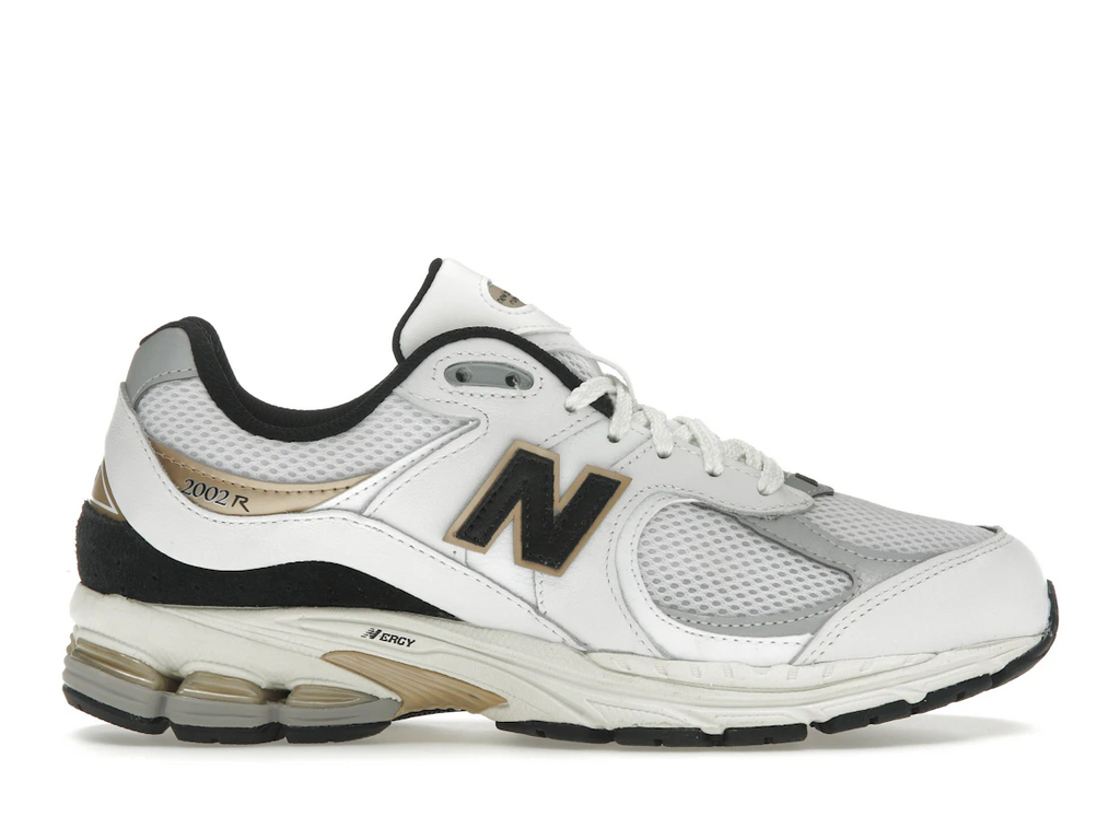 New Balance 2002R White Black Gold Metallic
