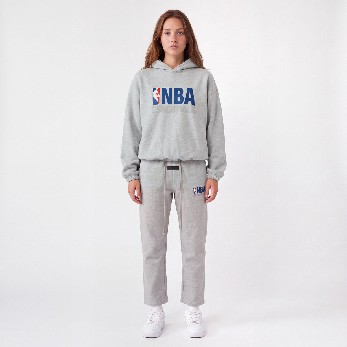 Fear Of God Essentials NBA Light Heather - Celý Set ADONIO
