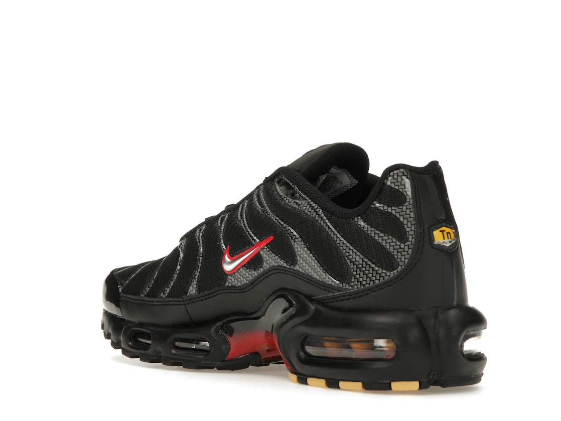 Nike Air Max Plus Black University Red Metallic Silver