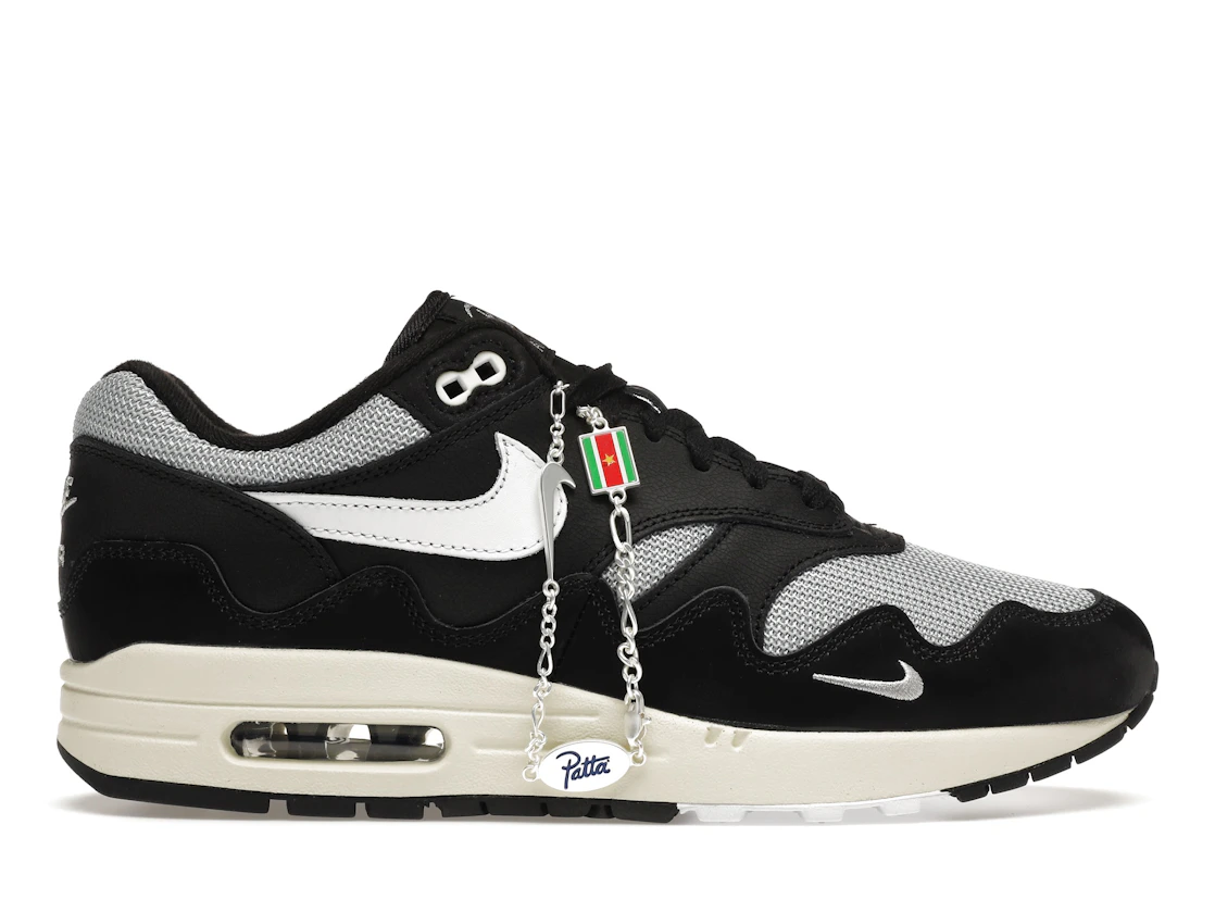Nike Air Max 1 Patta Waves Metallic Silver White Black
