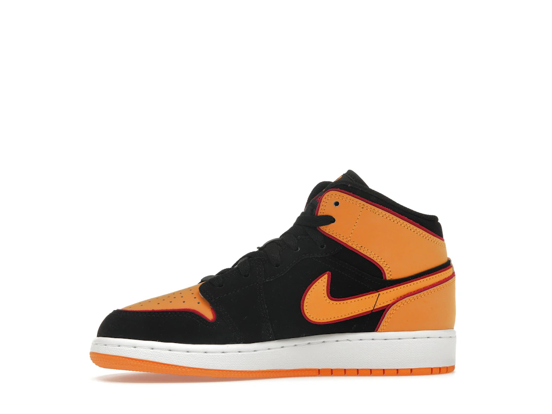 Jordan 1 Mid SE Black Vivid Orange (GS)