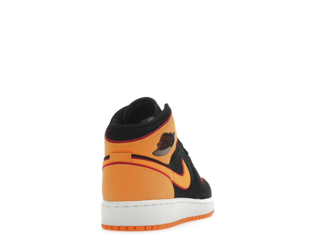 Jordan 1 Mid SE Black Vivid Orange (GS)