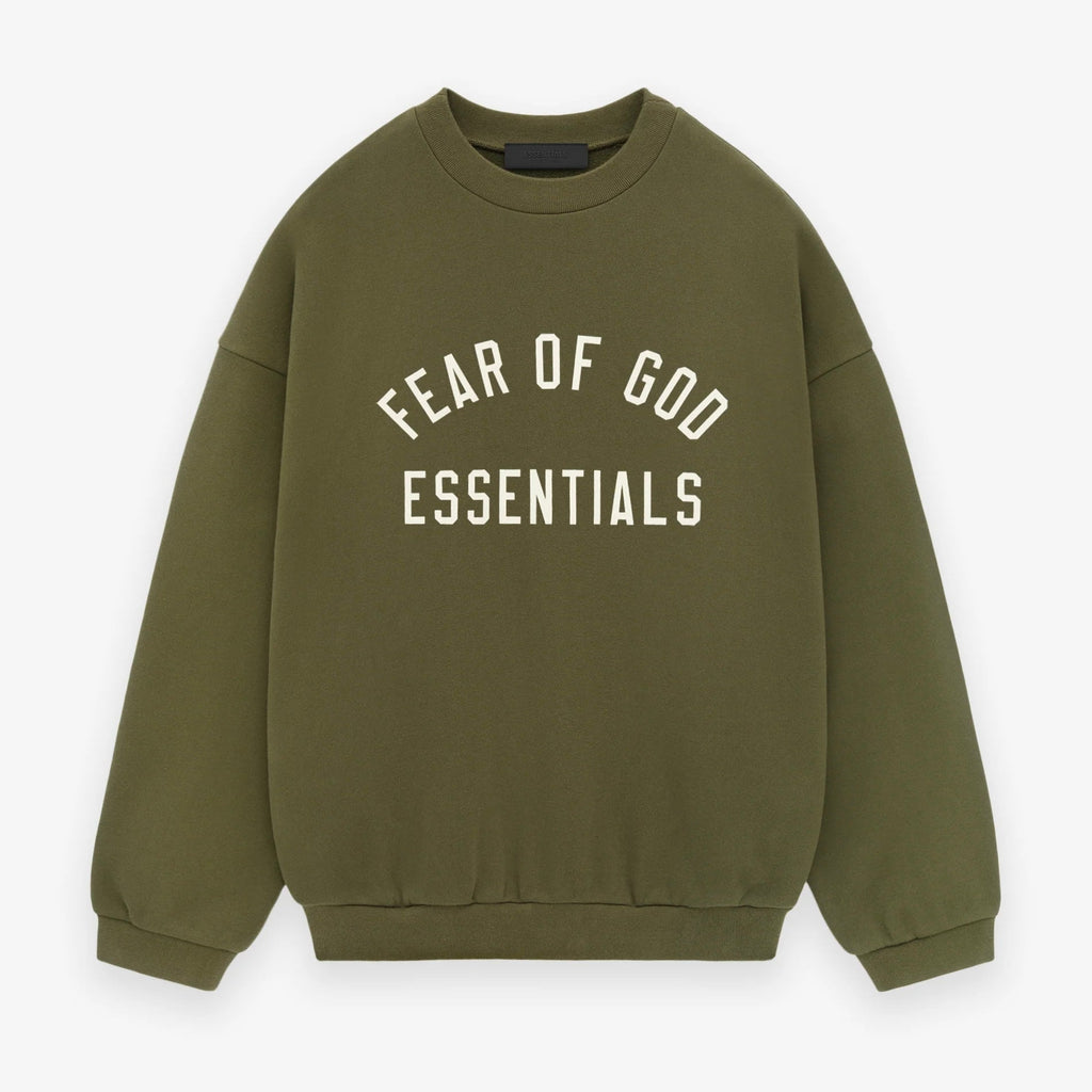 Fear of God Essentials Fleece Crewneck State (FW24) Military