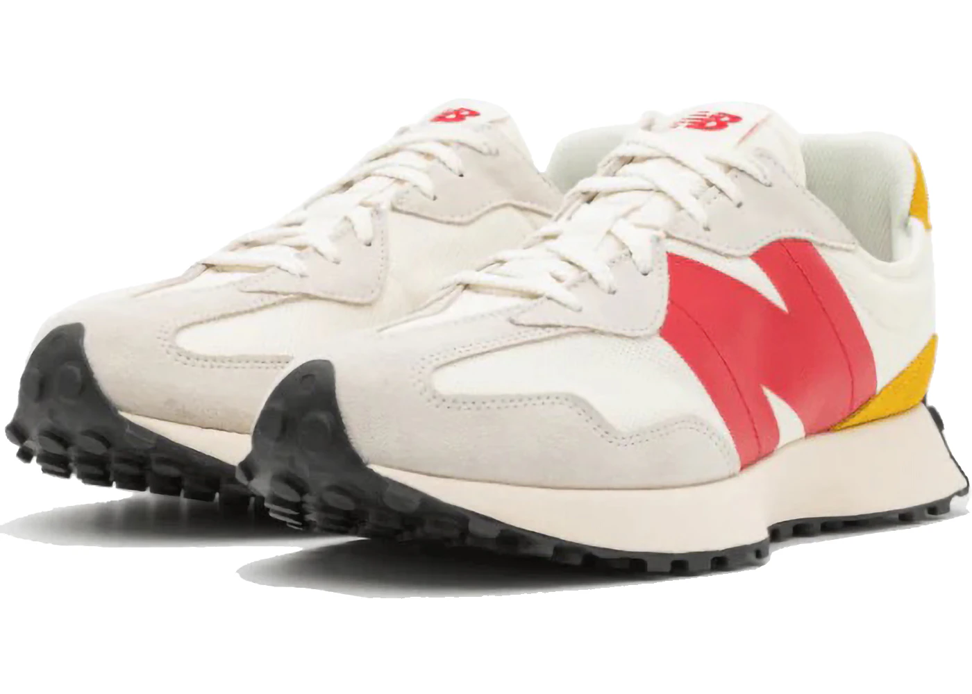 New Balance 327 Cream Red Yellow