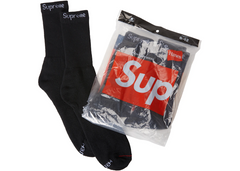 Supreme Hanes Socks Black