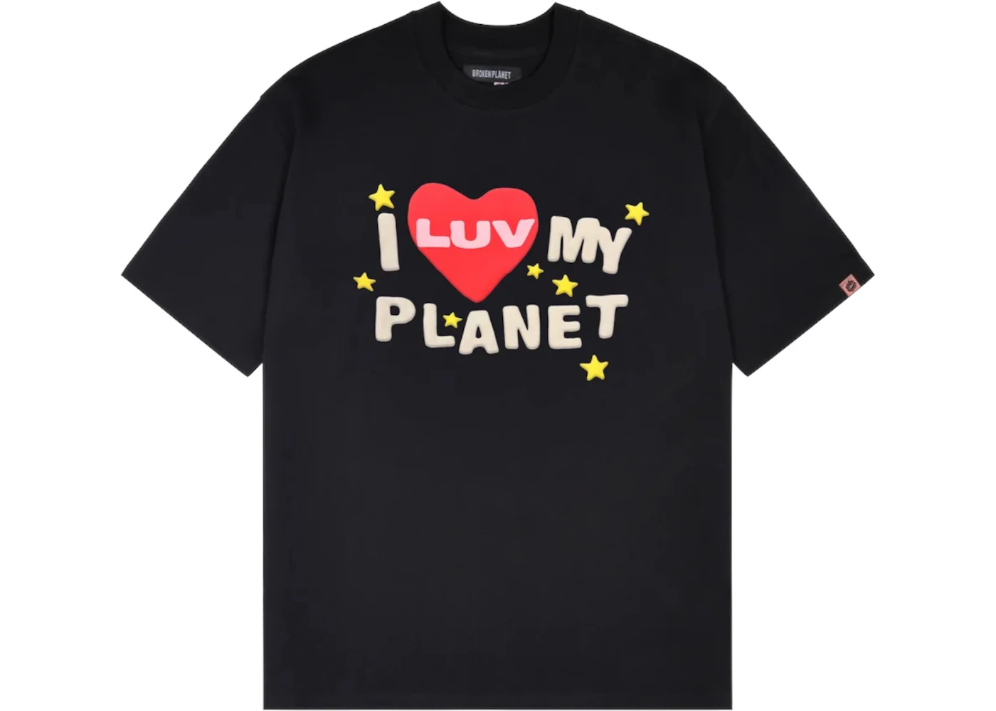 Broken Planet Luv My Planet T-shirt Midnight Black