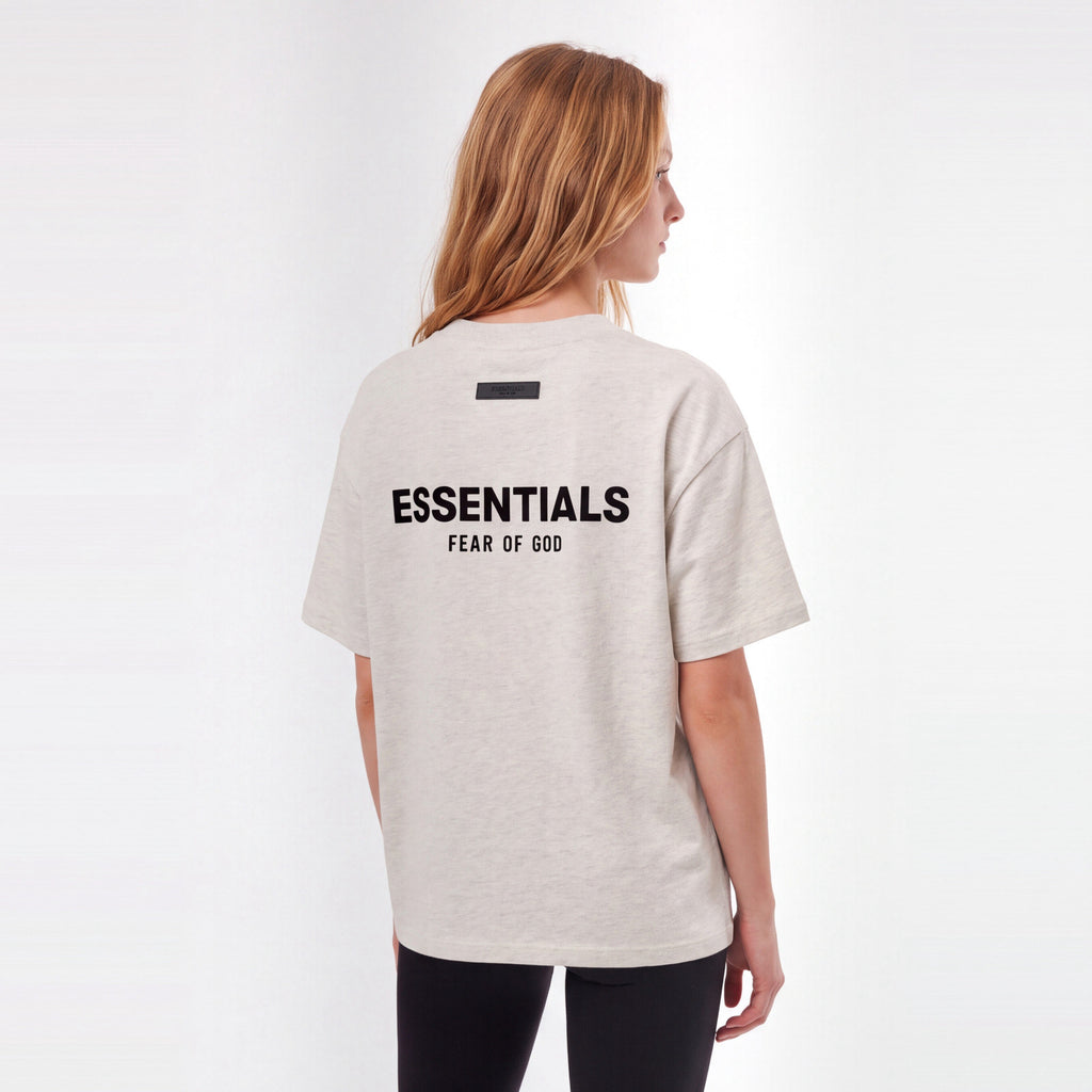 tričko Fear of God Essentials S22 T-shirt Light Oatmeal ADONIO