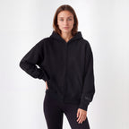 Fear of God Essentials Classic S25 Zip-Up Hoodie Glossy Jet Black ADONIO