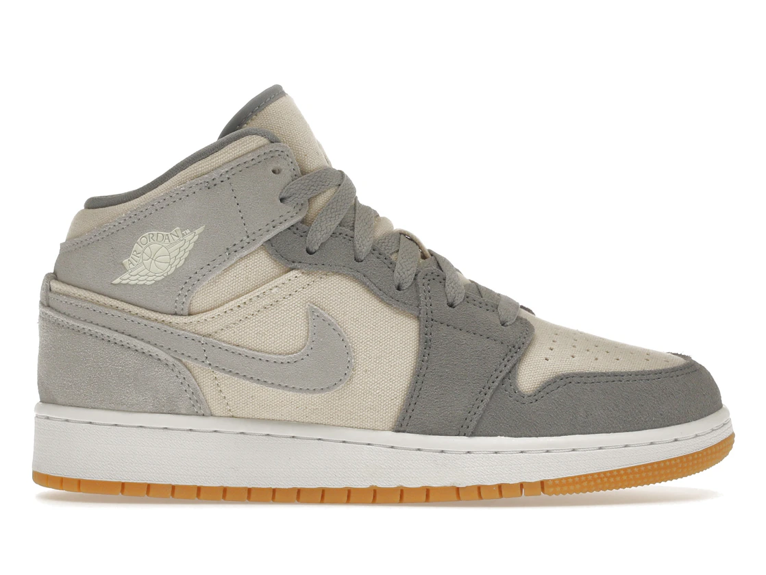 Air Jordan 1 Mid Coconut Milk Particle Grey (GS)