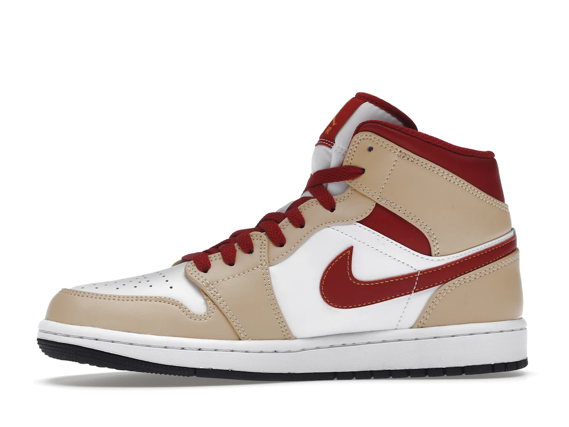 Air Jordan 1 Mid Beige White Red