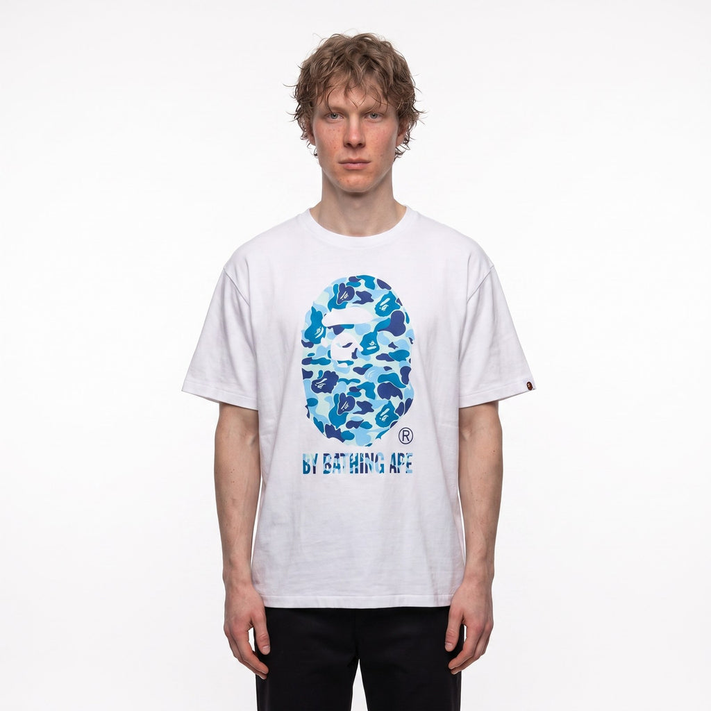 tričko BAPE ABC Camo by bathing Ape T-Shirt White/Blue ADONIO