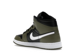 Air Jordan 1 Mid Black White Olive