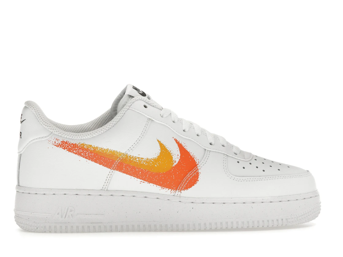 Nike Air Force 1 Low '07 Spray Paint Swoosh White Safety Orange