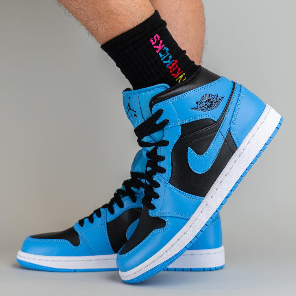 Jordan 1 Mid University Blue Black