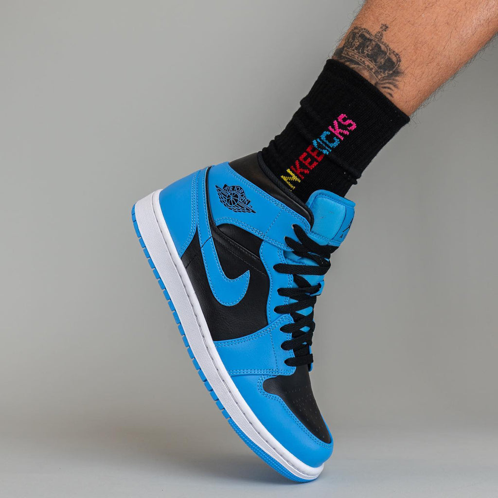 Jordan 1 Mid University Blue Black