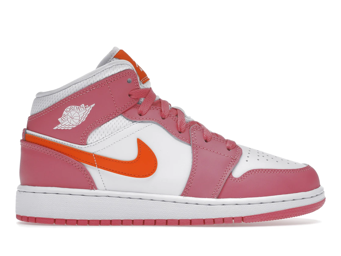 Air Jordan 1 Mid Pinksicle Safety Orange (GS)