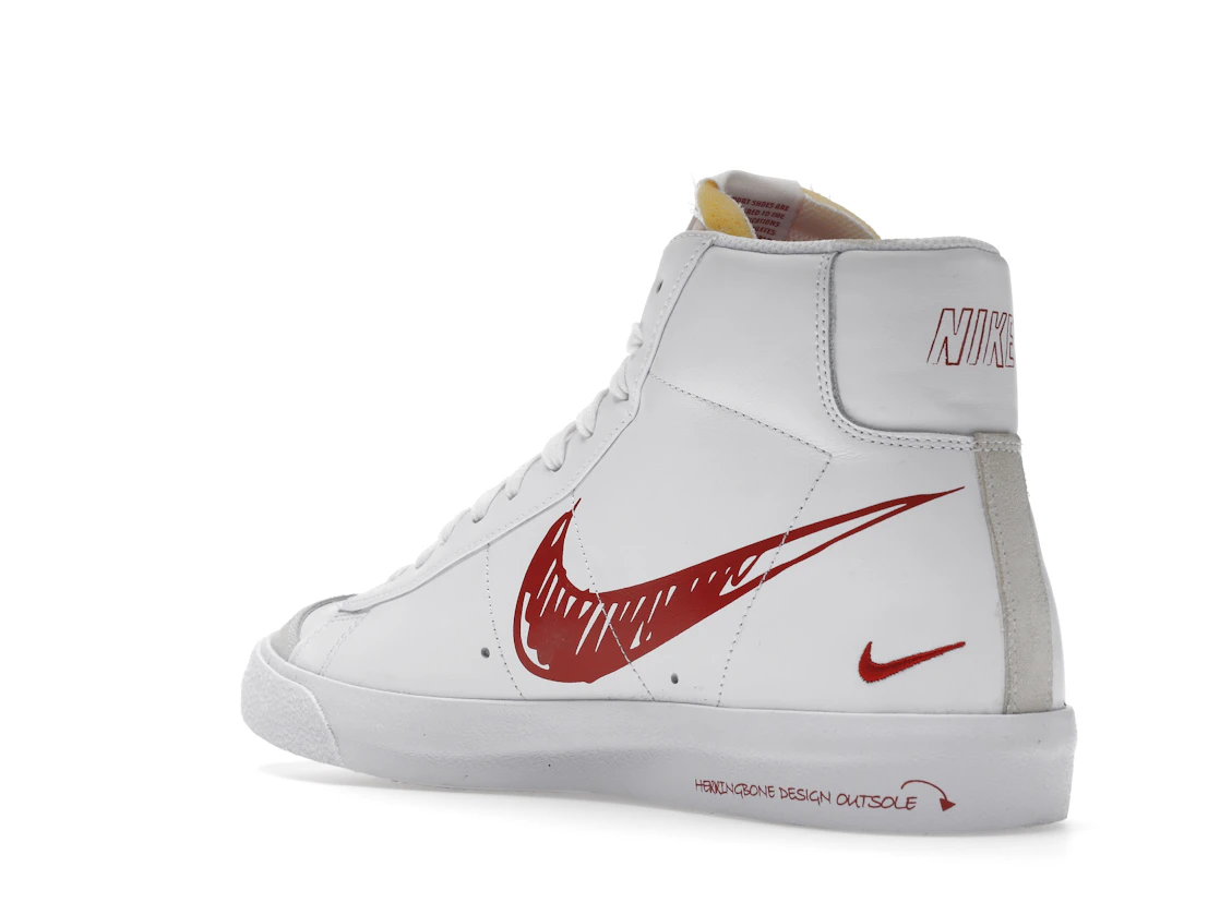 Nike Blazer Mid 77 Sketch White Red