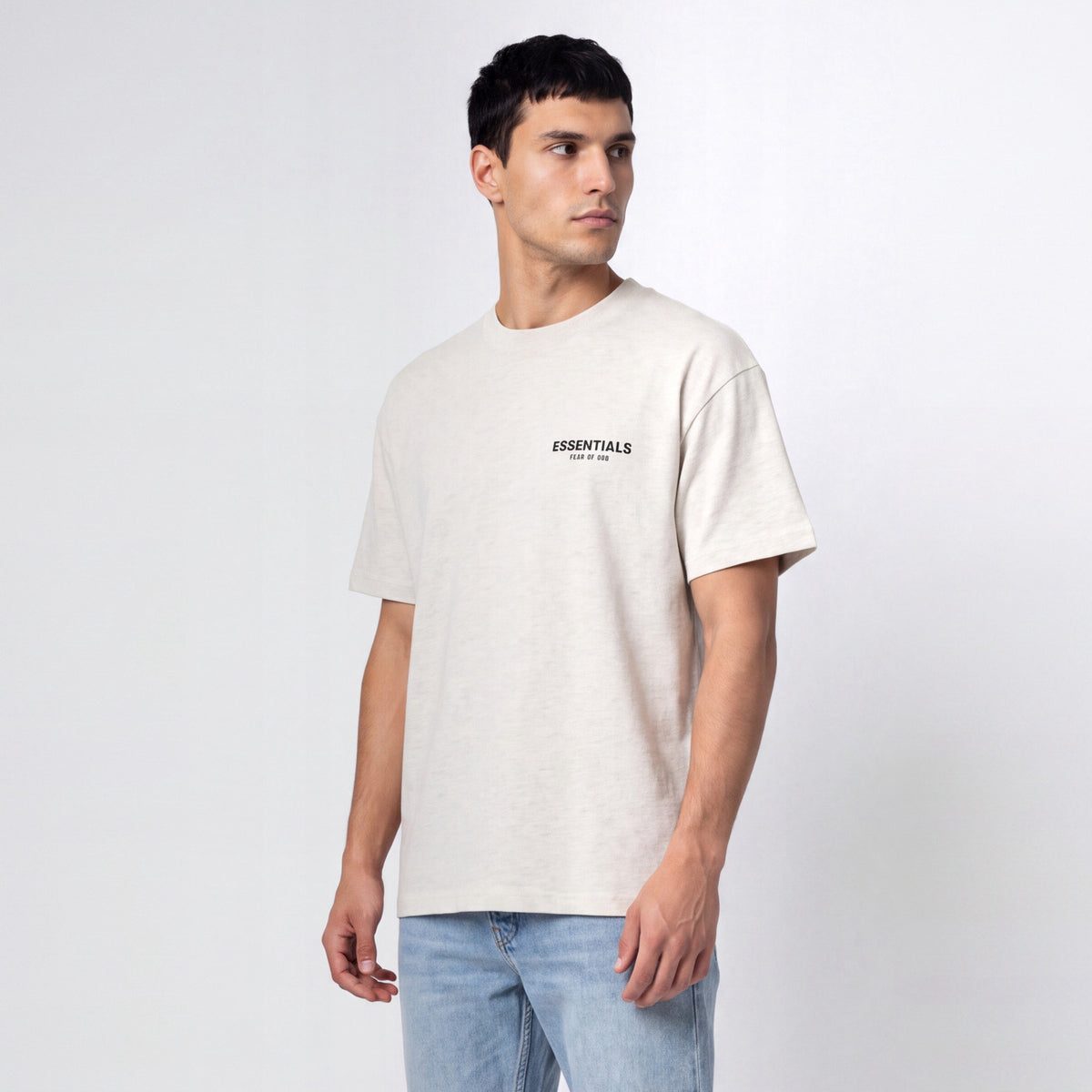 tričko Fear of God Essentials S22 T-shirt Light Oatmeal ADONIO