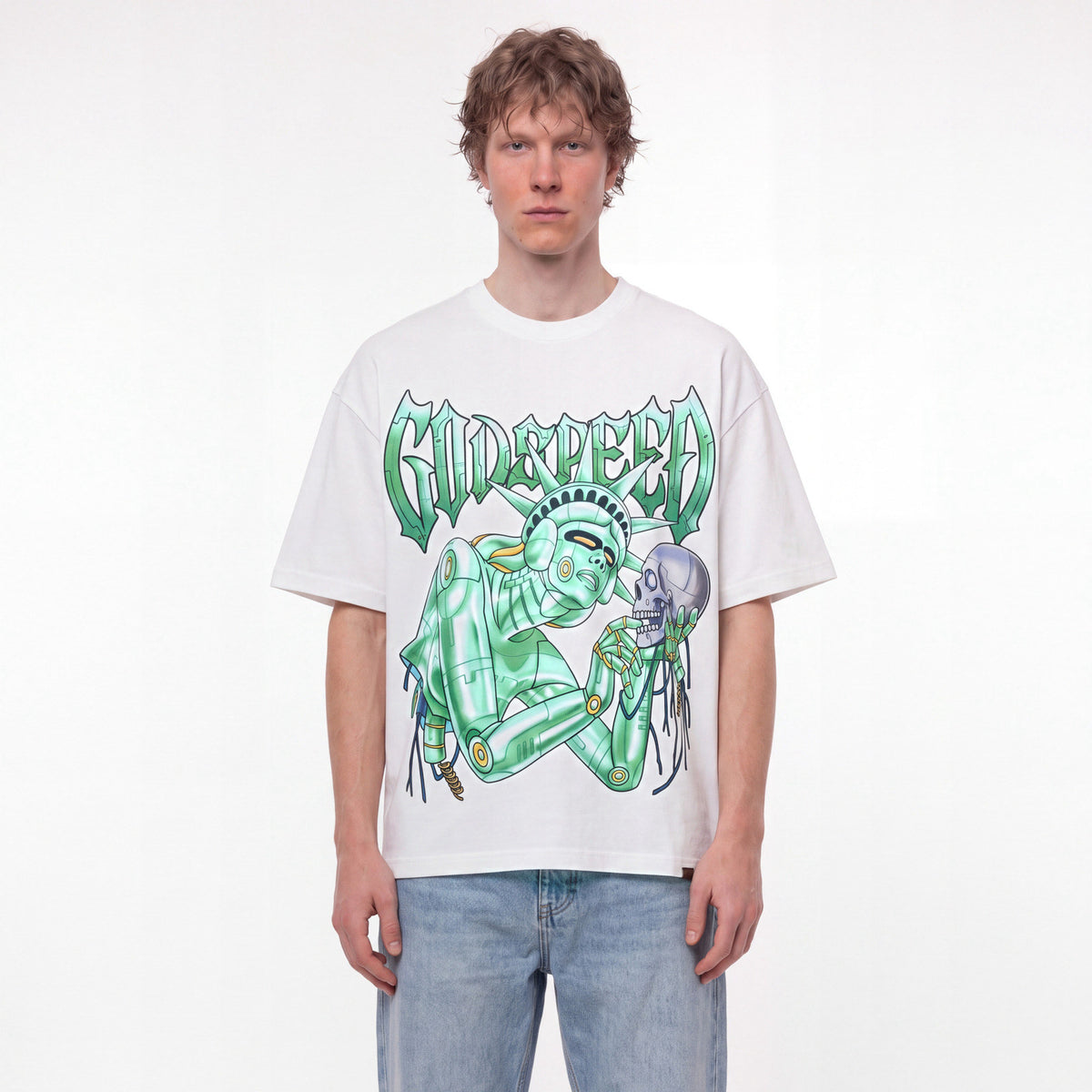tričko Godspeed Freedoms Protocol Tee White INS-36BDE50E55 ADONIO