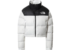 The North Face Women's Nuptse 700 Fill Short Jacket TNF White-TNF Black