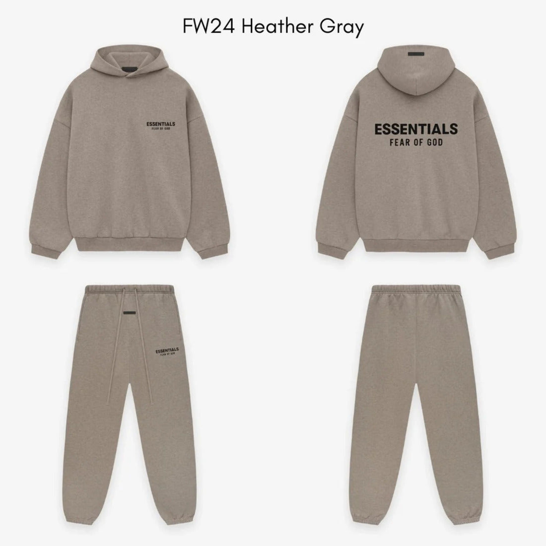 Fear of God Essentials FW24 Heather Grey - Full Set